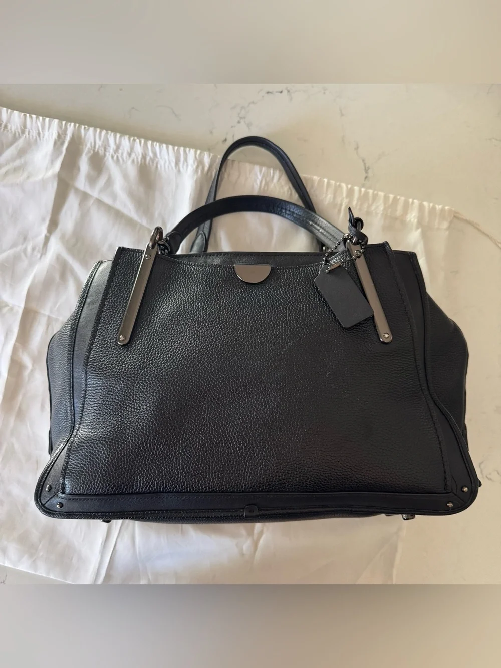Coach Dreamer 36 Satchel in Gunmetal/Black